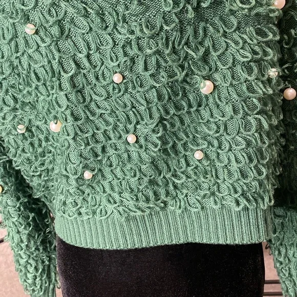 Mighty Fine loop & pearl cardigan-  see measurements for sizing! Gorgeous❤️ - Picture 4 of 10